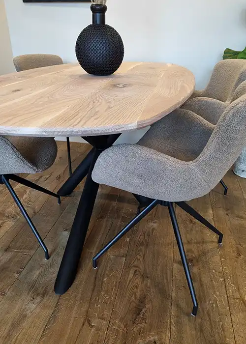 Deens ovale eiken tafel massief hout