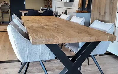 Stel zelf eiken houten tafel samen