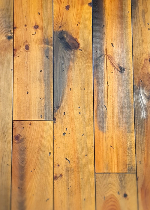 Grenen houten vloer